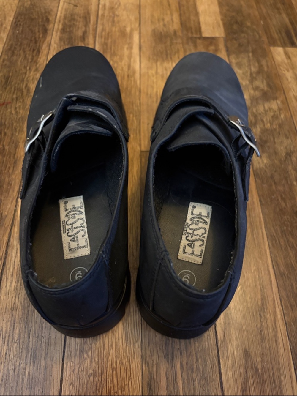 Easy Spirit Women’s Black Slip-On Monk Strap Loafers